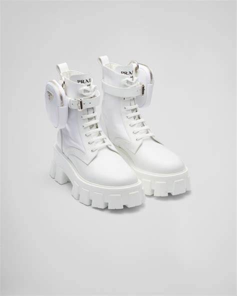 botas blancas prada|prada nylon boots.